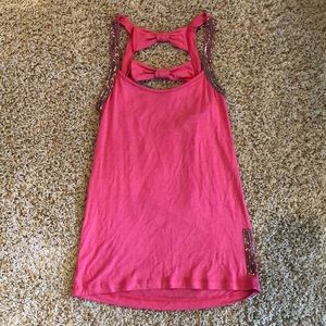 G by Guess Embellished Bow Tank Top
